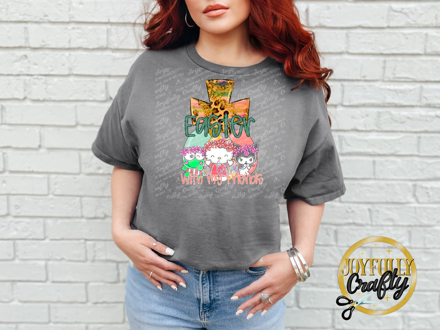 Easter is Better With Friends H*llo K*tty Adult T Shirt