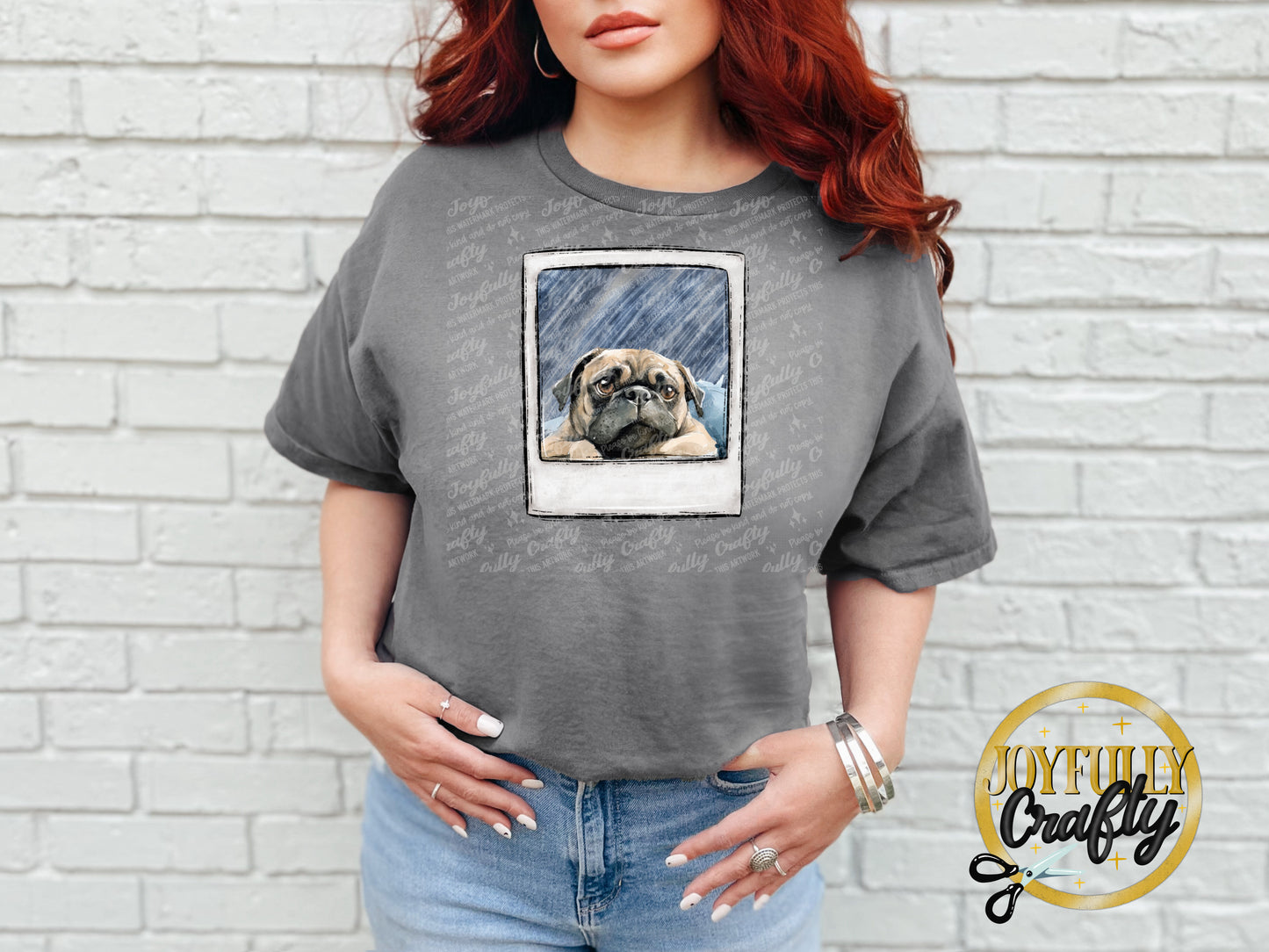 Pug Pocket Adult T Shirt