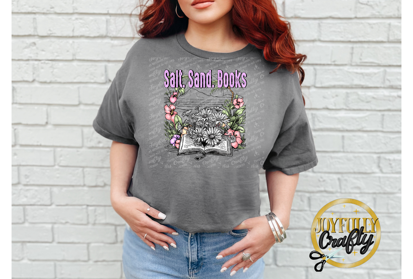 Salt Sand Books Adult T Shirt