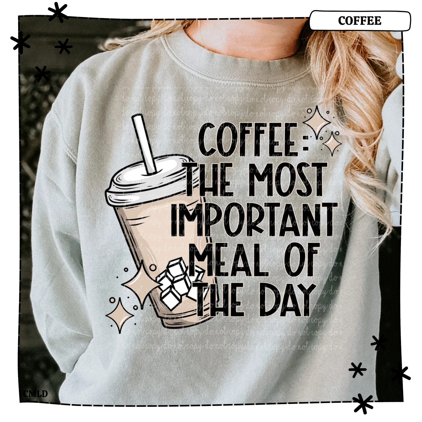 Coffee the most important meal of the day Adult T Shirt