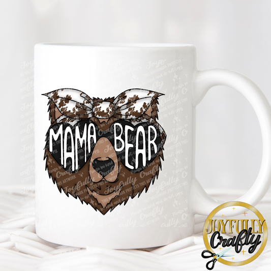 Cowprint Mama Bear Ceramic Mug