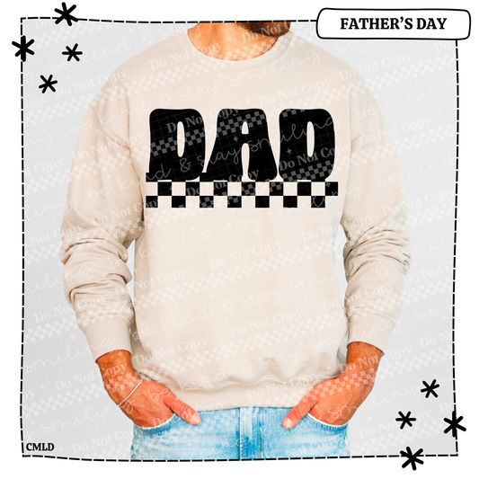 Dad Retro Checker Adult Shirt