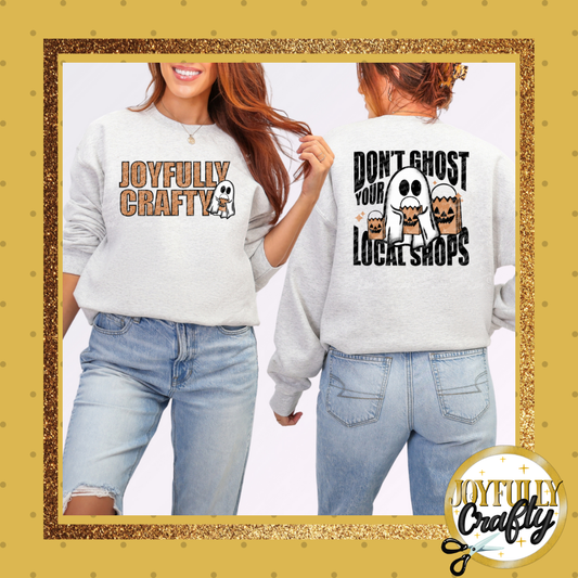 Joyfully Crafty Don't Ghost Adult Crewneck Sweater