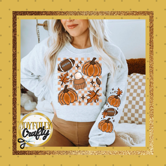 Football and Fall Things Double Sleeves Adult Long Sleeve