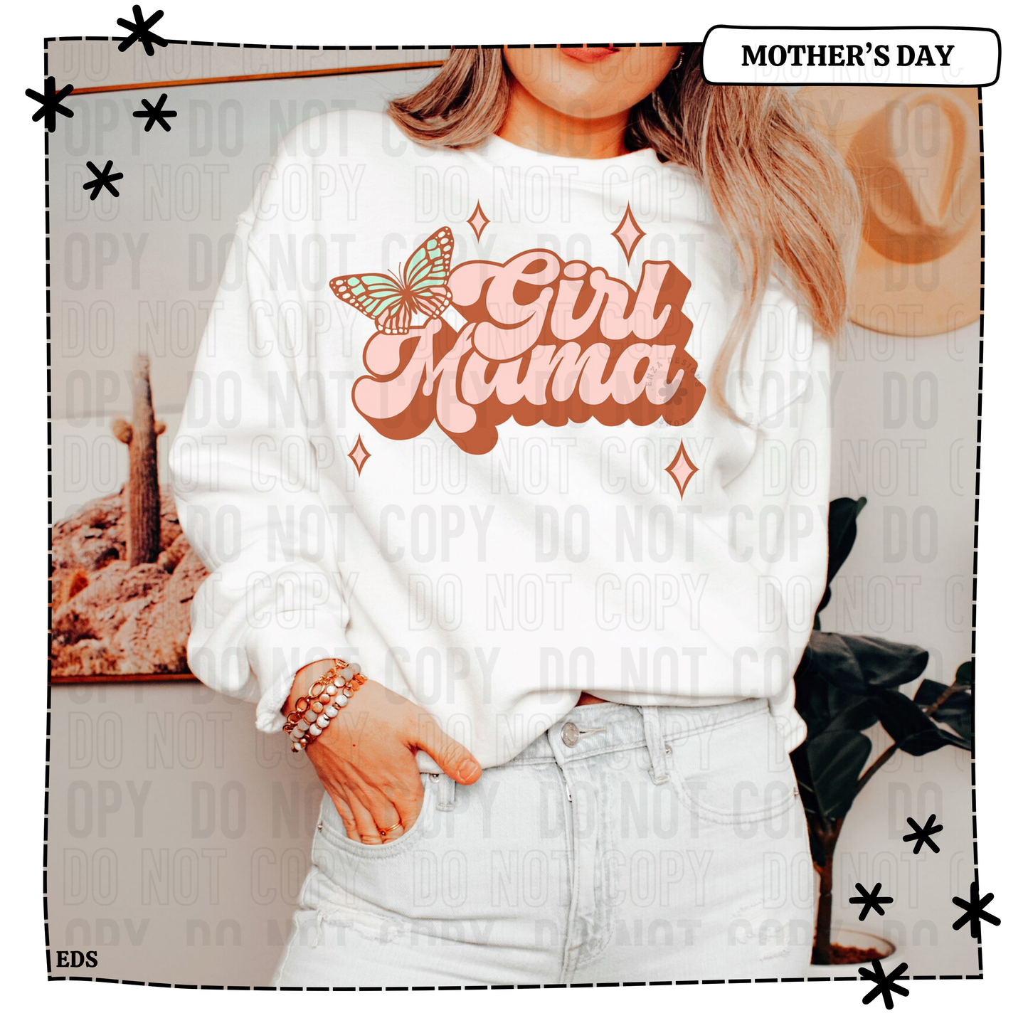 Girl Mama Butterfly Adult Shirt