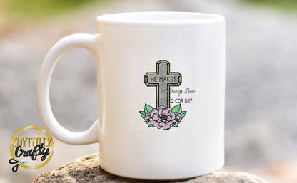 He Makes All Things New English Ceramic Mug