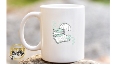 Good Books and Rainy Days Ceramic Mug