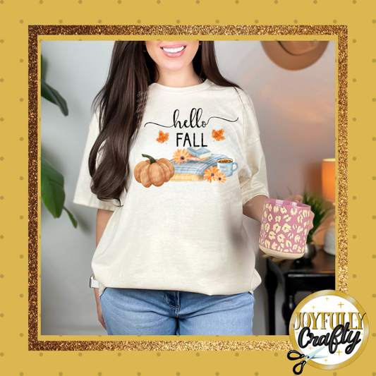 Hello Fall Blanket Adult Shirt