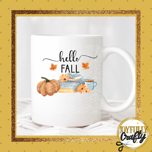 Hello Fall Blanket Ceramic Mug