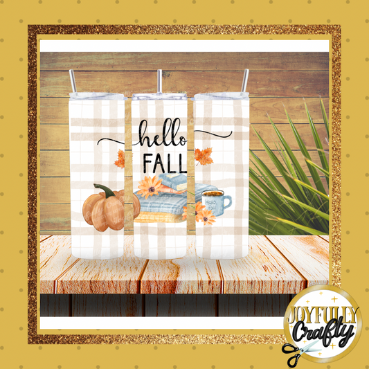 Hello Fall Blanket 20oz Tumbler