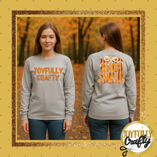 Joyfully Crafty Fall Bow Adult Long Sleeve