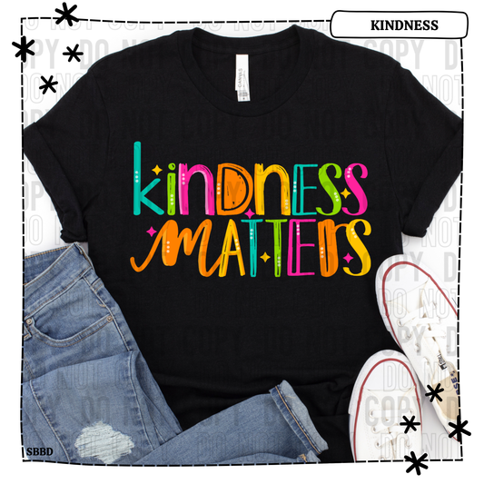 Kindness Matters Neon Adult T Shirt