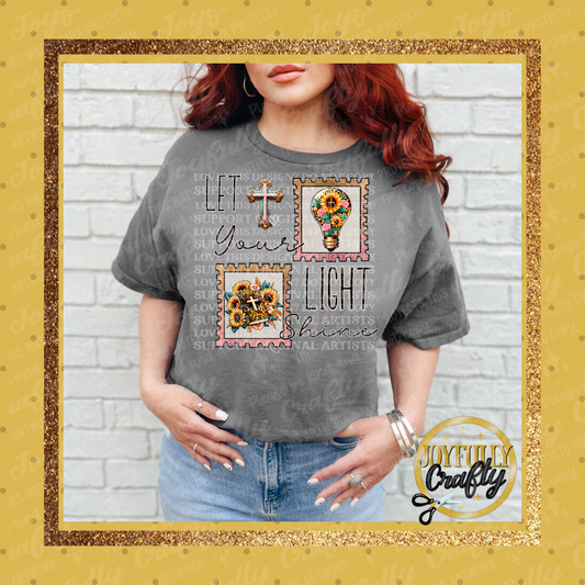 Let Your Light Shine Stamps Adult Shirt