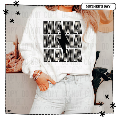 Mama Checkered Adult Shirt