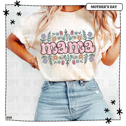 Mama Floral Adult Shirt