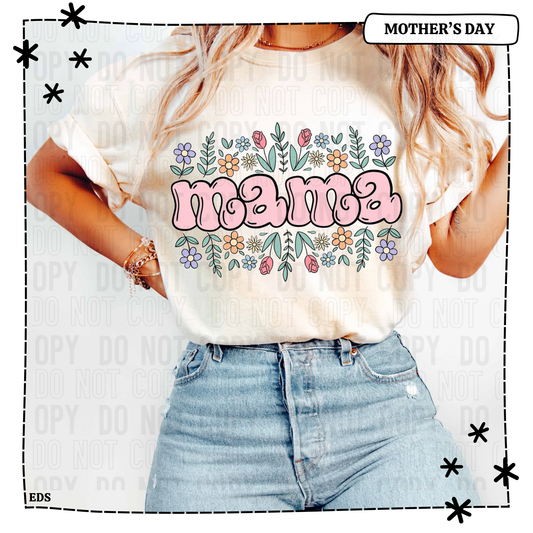 Mama Floral Adult Shirt