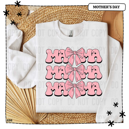 Mama Stacked Bow Adult Shirt