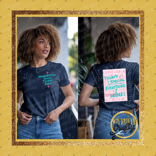 Manifesting Good Things Adult Shirt
