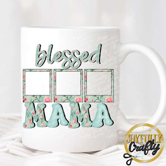 Mint Blessed Mama Ceramic Mug