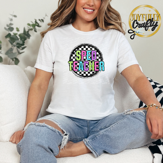 Neon Sped Teacher Adult Shirt