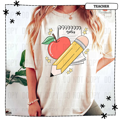 Notes Apple Pencil Adult Shirt