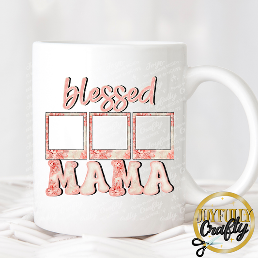 Pink Blessed Mama Ceramic Mug