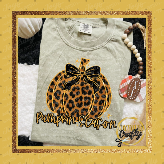 Pumpkin Season Leopard Pumpkin Adult Shirt