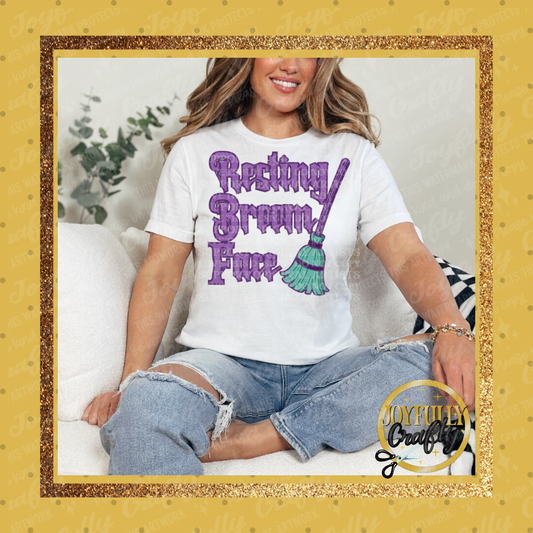 Resting Broom Face Adult Shirt