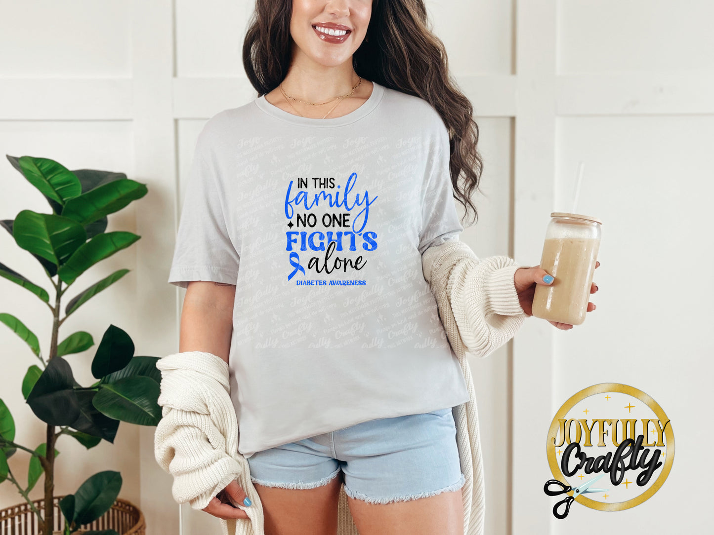 No One Fights Alone Diabetes Adult T Shirt