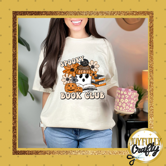Spooky Book Club Ghostie Adult Shirt