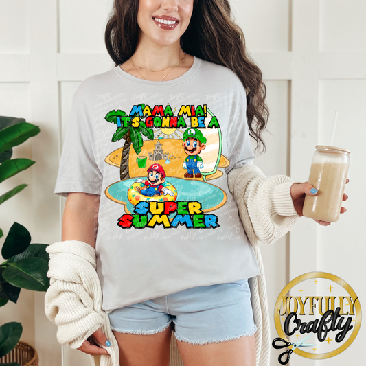 Super Summer M*rio Adult Shirt