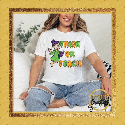 Trick Or Teach Adult Shirt