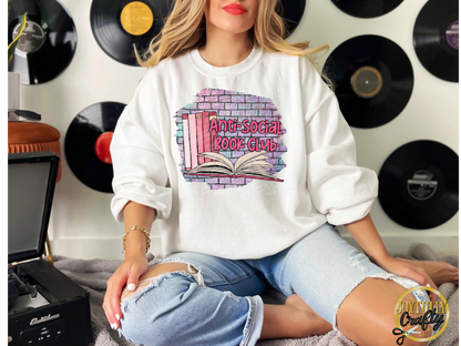 Anti Social Book Club Adult Crewneck Sweater
