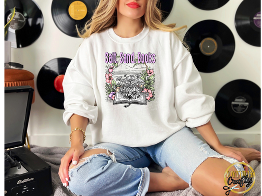 Salt Sand Books Adult Crewneck Sweater