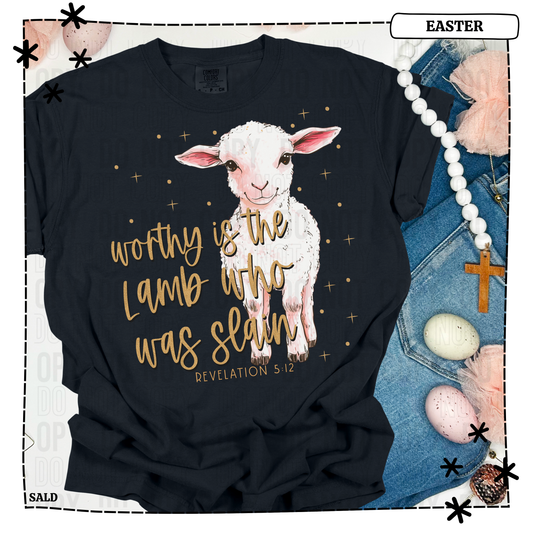 Worthy Is The Lamb Who Was Slain Adult T Shirt