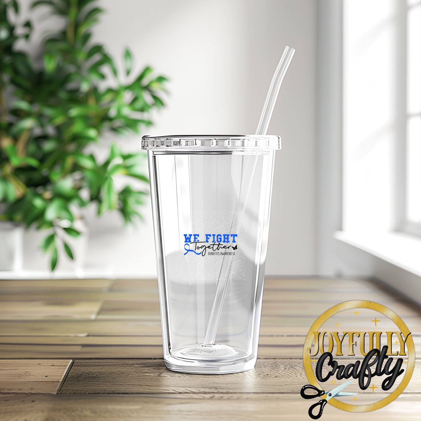 We Fight Together Diabetes Acrylic Tumbler