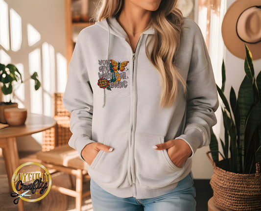 You Are Magical Adult Zip Up Hoodie Pocket Design