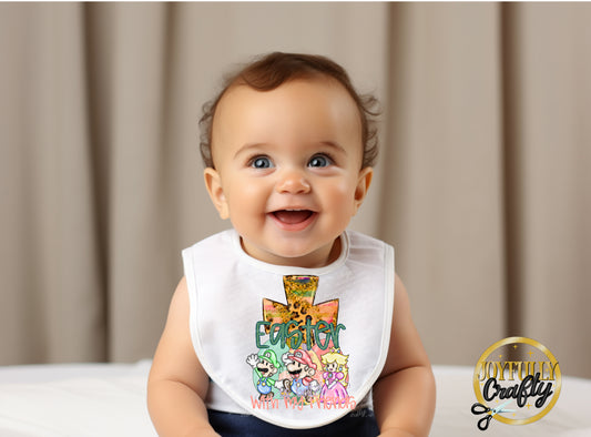 Easter is Better With Friends M*rio Baby Bib