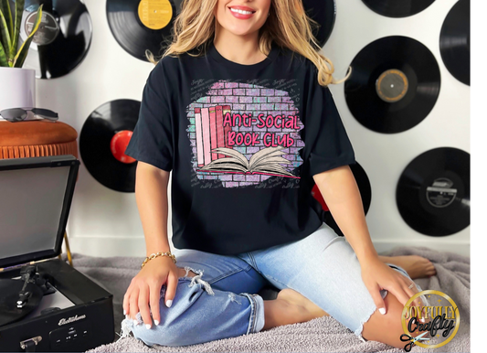 Anti Social Book Club Adult T Shirt