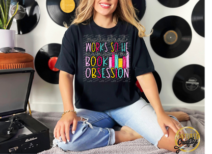 My Husband Works Hard For Books Adult T Shirt