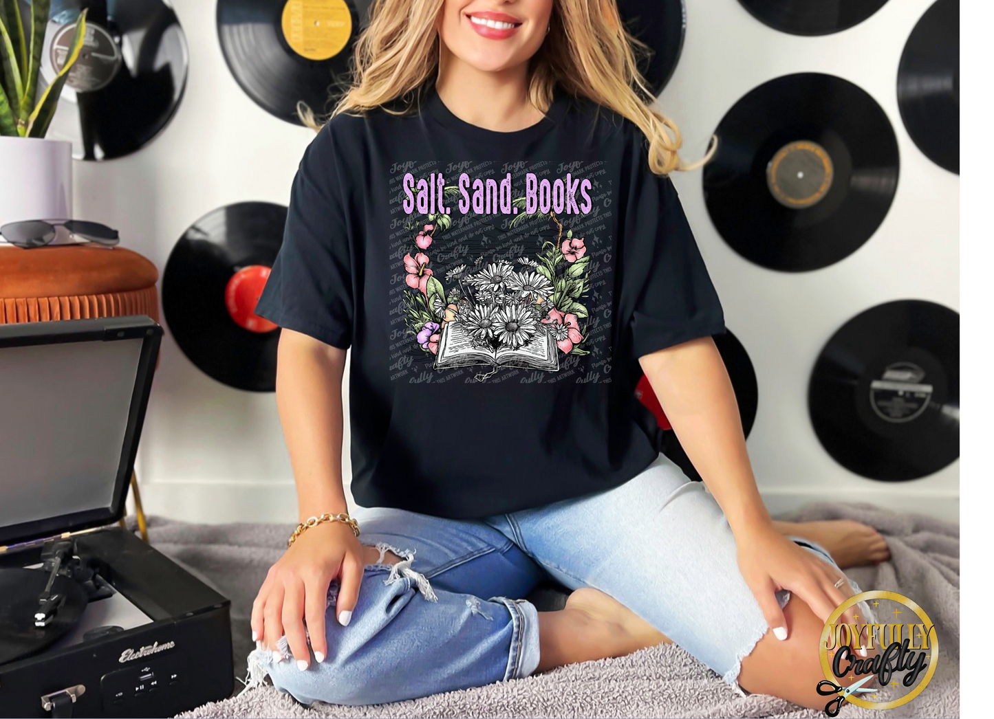 Salt Sand Books Adult T Shirt