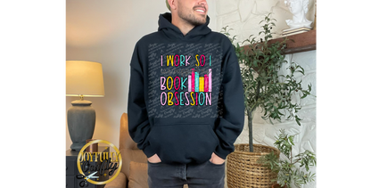 I Work Hard For Books Adult Hoodie