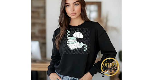 Good Books and Rainy Days Adult Long Sleeve
