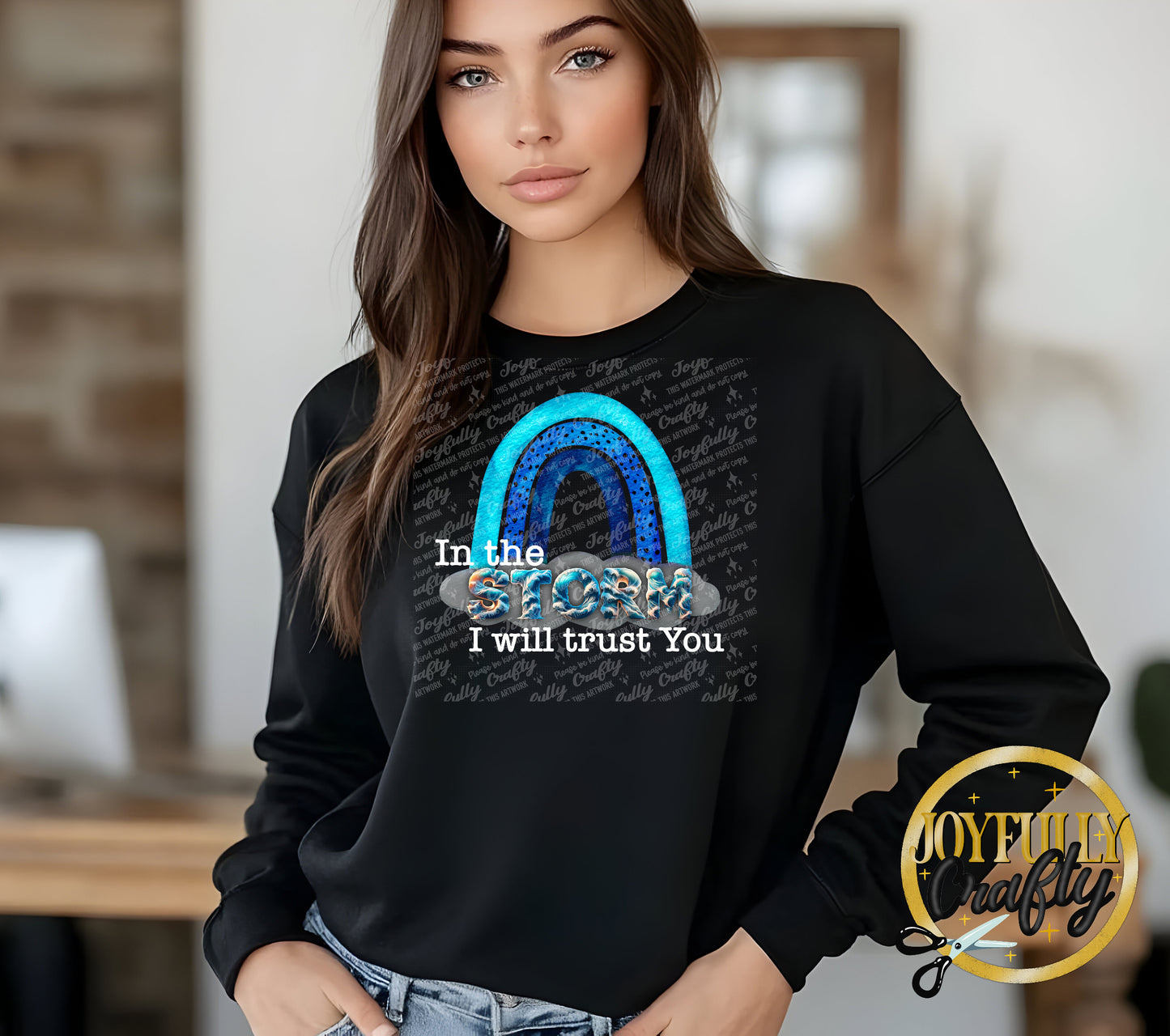 In The Storms I Will Trust You English Adult Long Sleeve