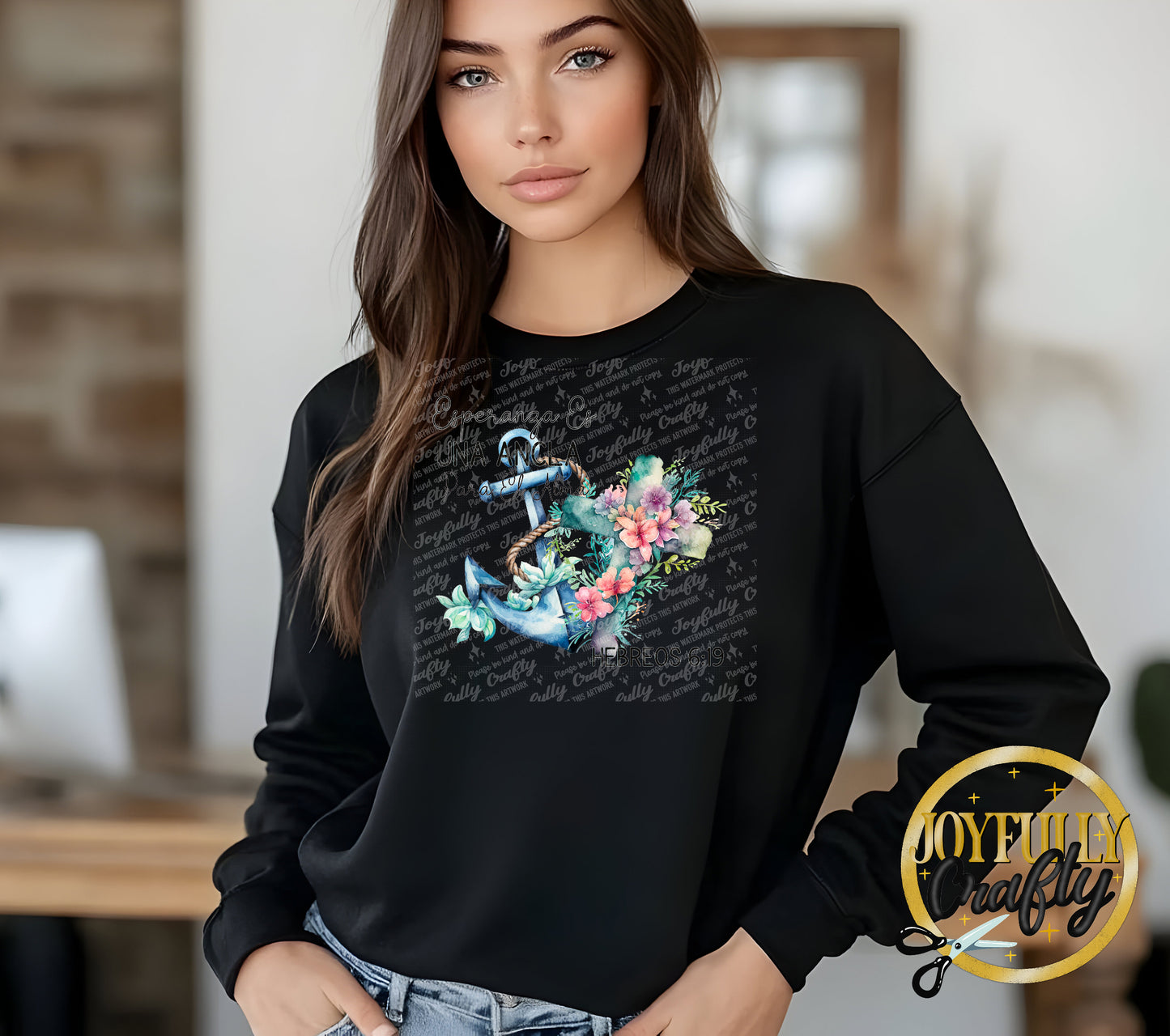 Hope Anchors The Soul Spanish Adult Long Sleeve