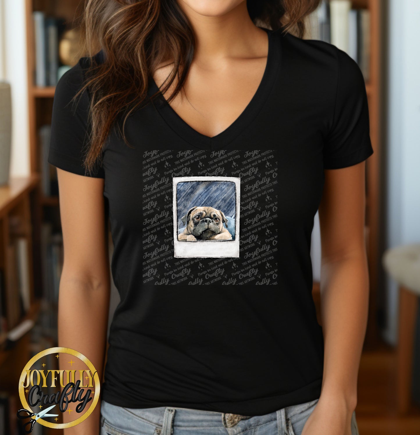 Pug Pocket Adult T Shirt