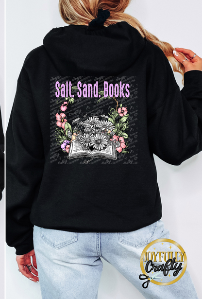 Salt Sand Books Adult Zip Up Hoodie Back Design