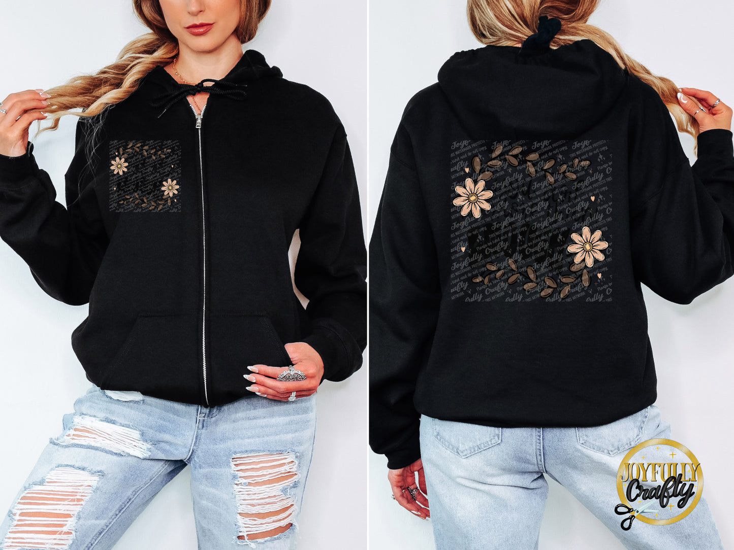 You Are More Than Enough Adult Zip Up Hoodie Pocket Design