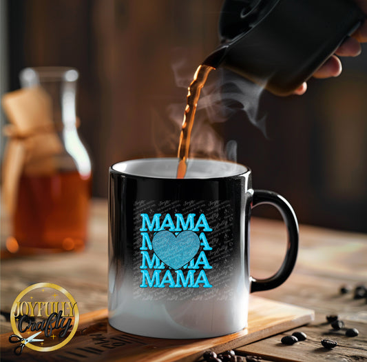 Blue Mama Stacked Ceramic Mug