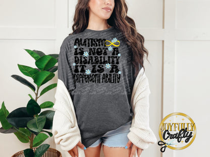 Autism Is A Different Ability Adult T Shirt